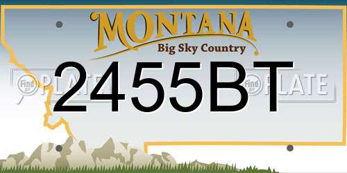 2455BT Montana License Plate