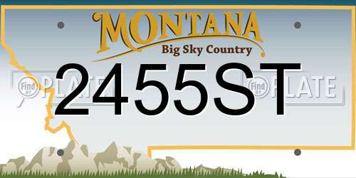 2455ST Montana License Plate