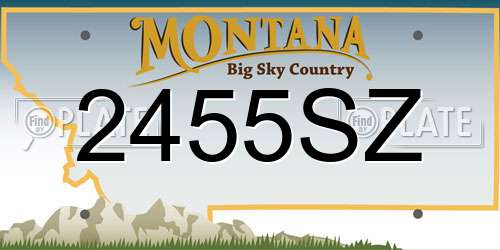 2455SZ Montana License Plate