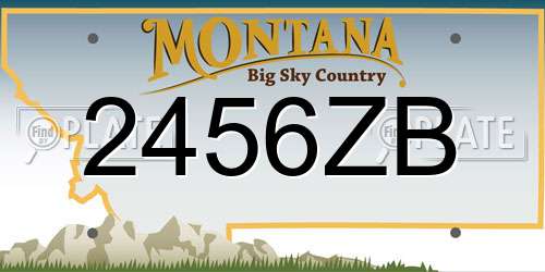 2456ZB Montana License Plate