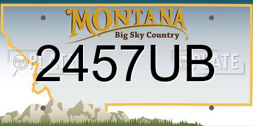 2457UB Montana License Plate