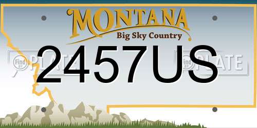 2457US Montana License Plate