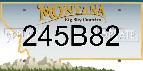 245B82 Montana License Plate
