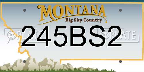 245BS2 Montana License Plate