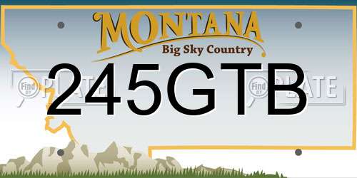 245GTB Montana License Plate