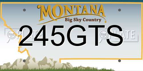 245GTS Montana License Plate