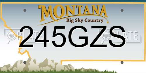 245GZS Montana License Plate