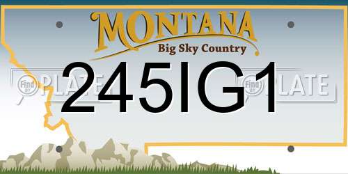245IG1 Montana License Plate