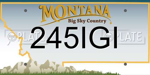 245IGI Montana License Plate
