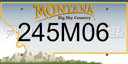 245M06 Montana License Plate