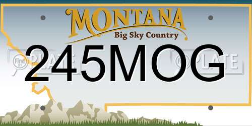 245MOG Montana License Plate