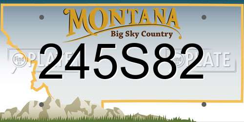 245S82 Montana License Plate