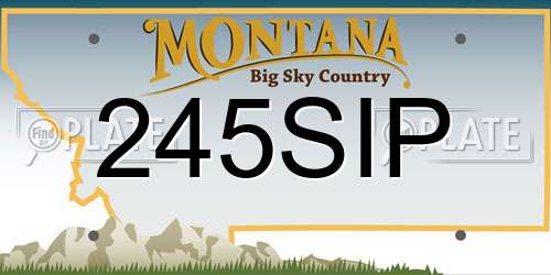 245SIP Montana License Plate