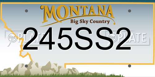 245SS2 Montana License Plate