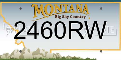 2460RW Montana License Plate