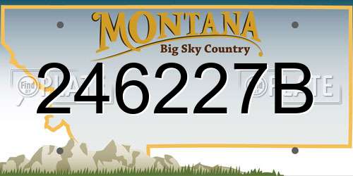 246227B Montana License Plate