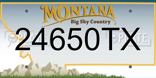 24650TX Montana License Plate
