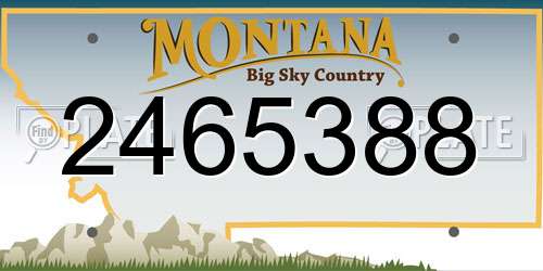 2465388 Montana License Plate