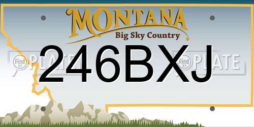 246BXJ Montana License Plate