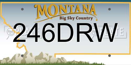 246DRW Montana License Plate