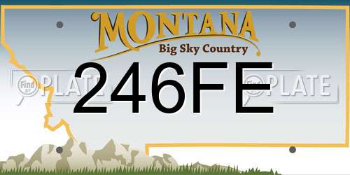 246FE Montana License Plate