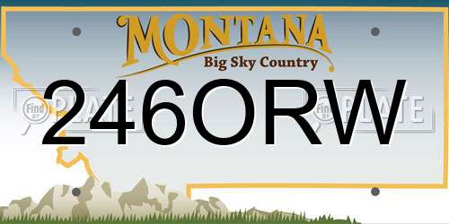 246ORW Montana License Plate