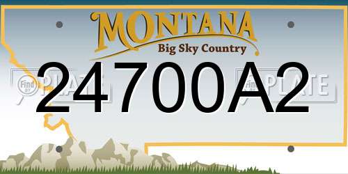 24700A2 Montana License Plate