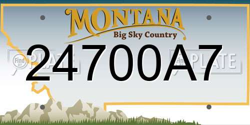 24700A7 Montana License Plate