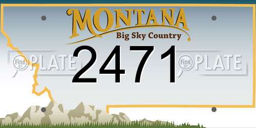 2471 Montana License Plate