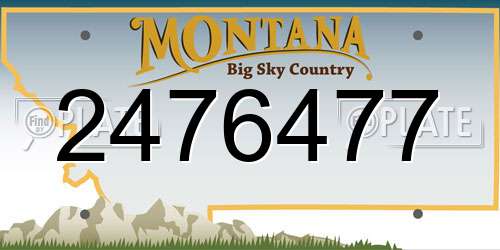 2476477 Montana License Plate