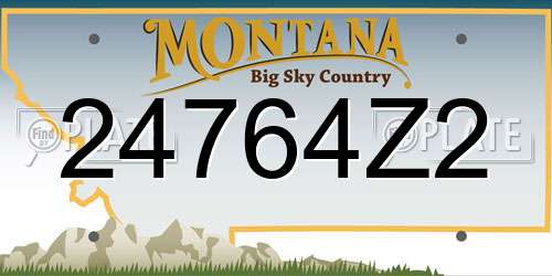 24764Z2 Montana License Plate