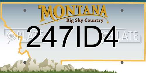 247ID4 Montana License Plate