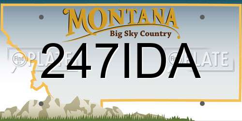 247IDA Montana License Plate