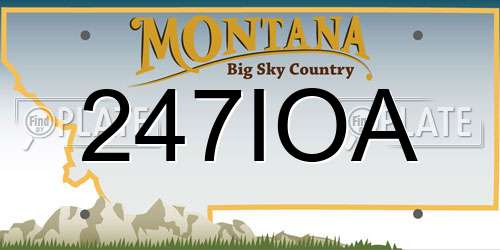 247IOA Montana License Plate