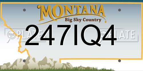 247IQ4 Montana License Plate