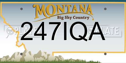 247IQA Montana License Plate