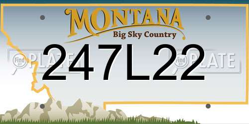 247L22 Montana License Plate
