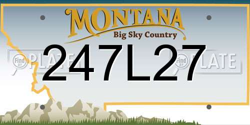 247L27 Montana License Plate