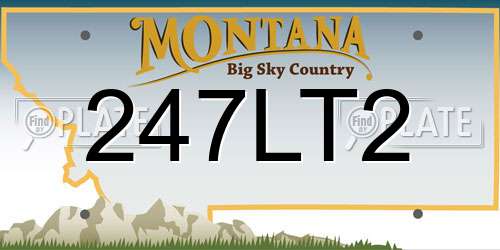 247LT2 Montana License Plate