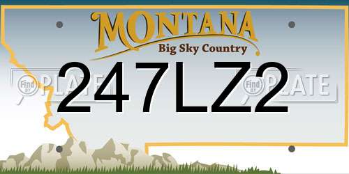 247LZ2 Montana License Plate