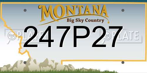 247P27 Montana License Plate