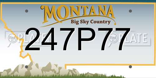 247P77 Montana License Plate
