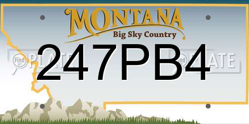 247PB4 Montana License Plate