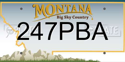 247PBA Montana License Plate