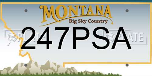 247PSA Montana License Plate