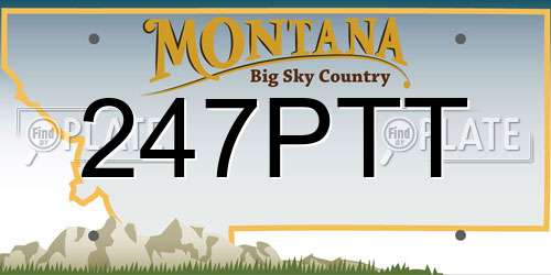 247PTT Montana License Plate