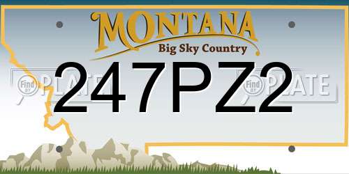 247PZ2 Montana License Plate