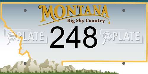 248 Montana License Plate