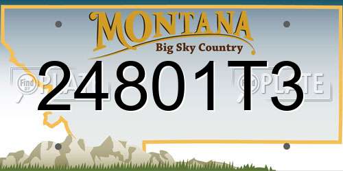 24801T3 Montana License Plate
