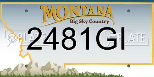 2481GI Montana License Plate